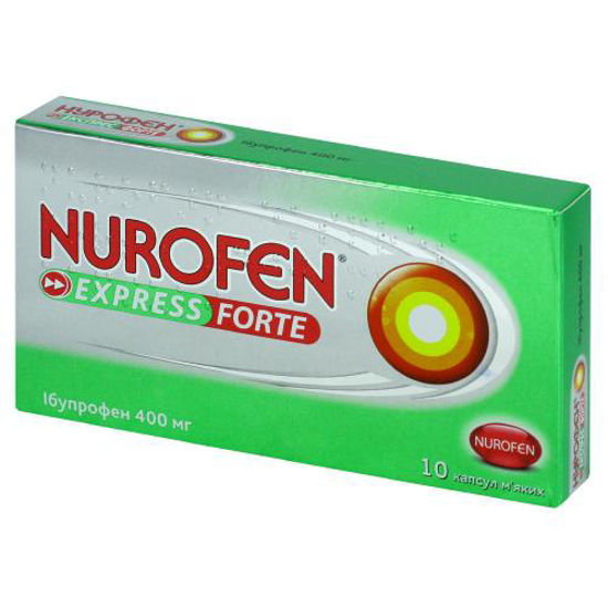 Нурофєн експрес форте капсули 400 мг №10